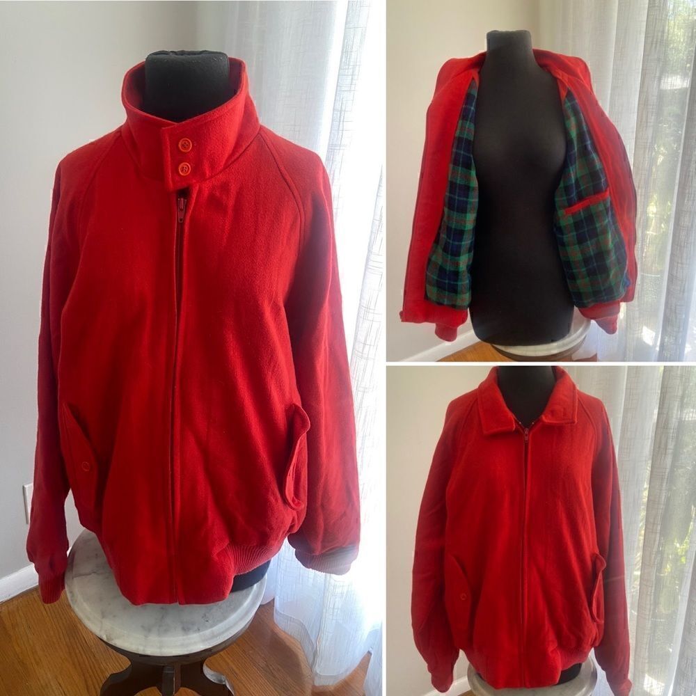 Rare Wool Fox Knapp Lined Jacket Size Large